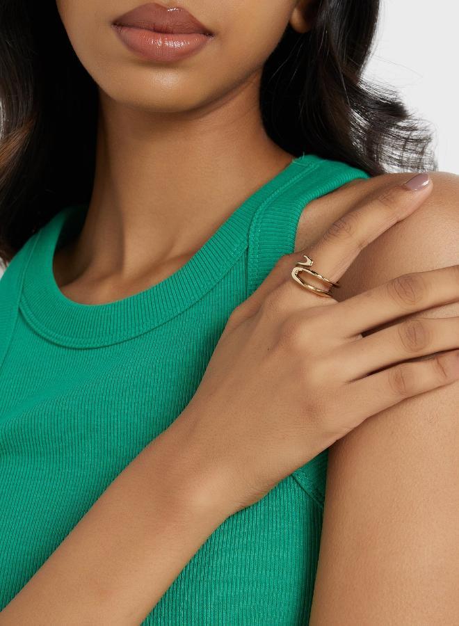 CALVIN KLEIN Open Ring in Gold - Image 5