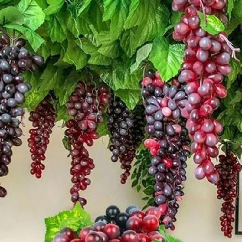 SINGAA Artificial Hanging Grapes with Leaves for Home, Garden, Car, Events, Fruit Shop, Basket, Bowl, Photography, Dining Table and Events Decoration - 18 CM - (36 Tips) Pack of 1 - Image 4