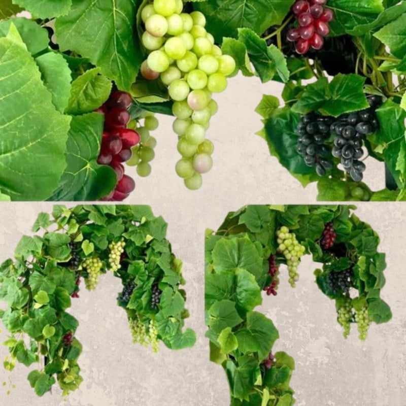 SINGAA Artificial Hanging Grapes with Leaves for Home, Garden, Car, Events, Fruit Shop, Basket, Bowl, Photography, Dining Table and Events Decoration - 18 CM - (36 Tips) Pack of 1 - Image 5
