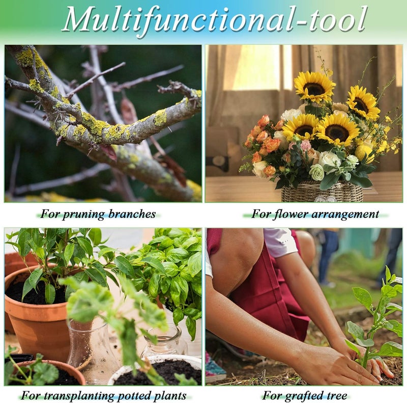 Mudder Grafting Gardening Knife for Pruning, Double Blades Garden Knife for Budding Pruning with 2 Rolls Grafting Tape Plants Repair Tapes for Floral Fruit Tree - Image 5