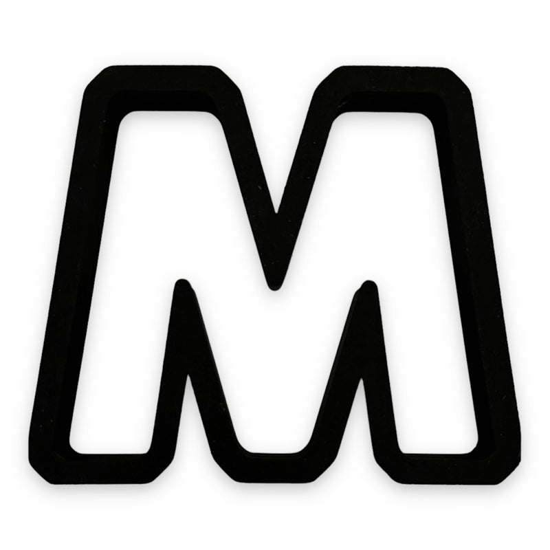 M Capital Block Letter Cookie Cutter with Easy to Push Design 35 inch
