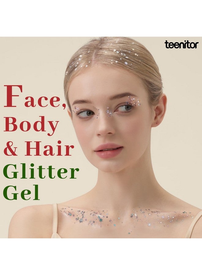 تينيتور جل جليتر للجسم والوجه من تينتور، جليتر للشعر للأطفال، مكياج جليتر بستة ألوان للأطفال، جليتر للجسم والوجه للنساء، إكسسوارات حفلات موسيقية - Image 2