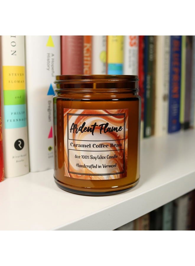 Ardent Flame Candles | Caramel Coffee Bean | 100% Natural Soy Wax Candle for Home Decor | Highly Scented | Premium Fragrance | Handmade in Vermont, USA | 8 oz | Long Lasting | Gift for Women and Men - Image 3