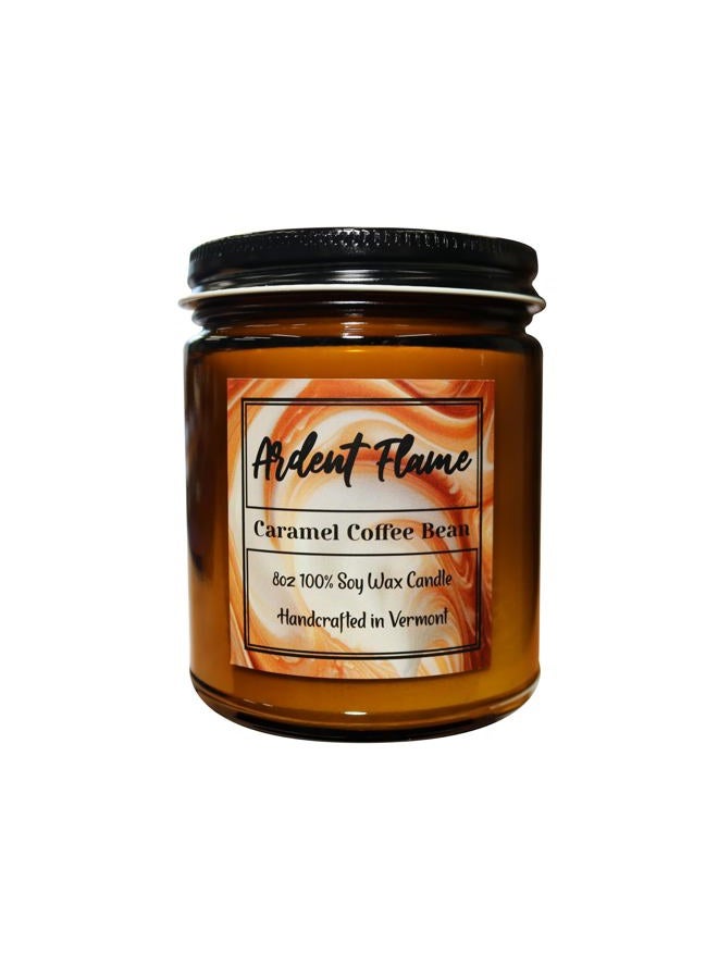 Ardent Flame Candles | Caramel Coffee Bean | 100% Natural Soy Wax Candle for Home Decor | Highly Scented | Premium Fragrance | Handmade in Vermont, USA | 8 oz | Long Lasting | Gift for Women and Men - Image 1