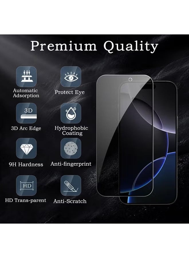 عبوة من قطعتين من واقي شاشة الخصوصية لجهاز iPhone 17 Pro + عبوة من قطعتين من واقي عدسة الكاميرا، زجاج مقوى فائق الجودة 9H+، شاشة بتغطية كاملة - Image 5