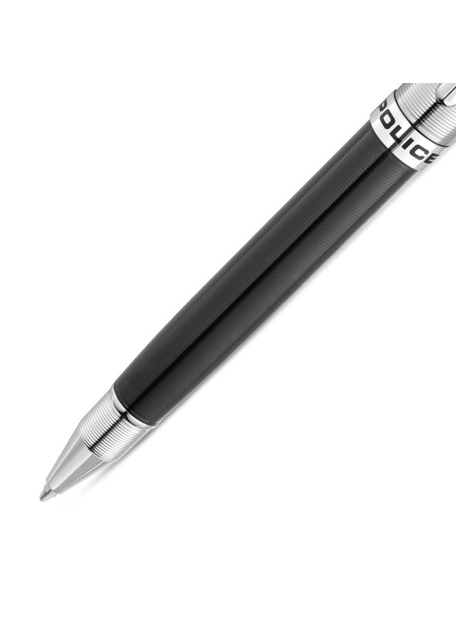 POLICE Corbel Silver and Black Pen for Men - Image 1