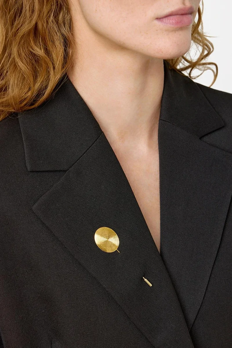 LIE STUDIO Gleaming Beaded Sculptural Pin