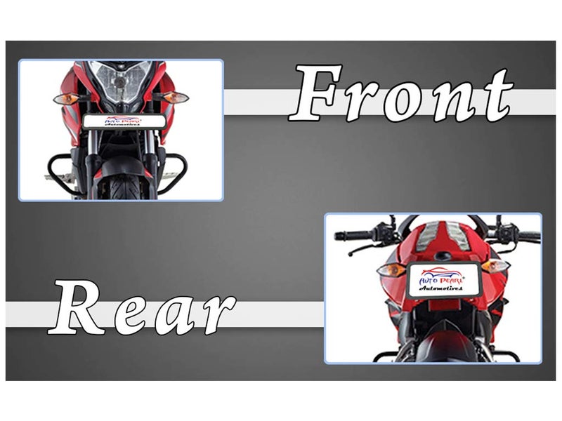 Auto Pearl Plastic Bike Registration License Plate Frame Holder, Bike Protective Frame License Plate Covers Holders Compatible with- Fazer 25 - Image 2