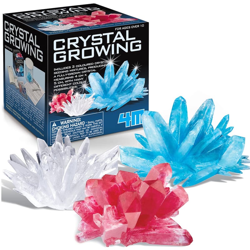 4M Crystal Growing Science Kit - 3 Colored Crystals - Easy DIY STEM Toys Lab Experiment Specimens, A Great Educational Gift for Kids & Teens, Boys & Girls Ages 10+ - Image 2