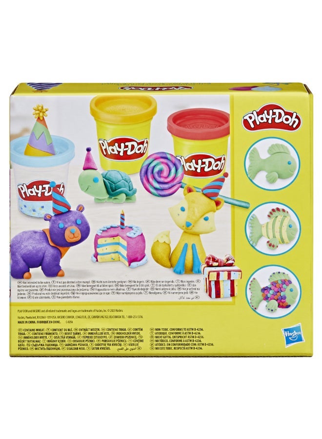 Play-Doh باي-دو 12 عبوة مركب الاحتفال، تشمل البريق واللمعان المعدني، ألوان متنوعة، ألعاب الفنون والحرف للأطفال من عمر 3 سنوات وما فوق، هدايا حفلات - Image 5