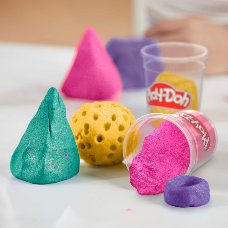 Play-Doh باي-دو 12 عبوة مركب الاحتفال، تشمل البريق واللمعان المعدني، ألوان متنوعة، ألعاب الفنون والحرف للأطفال من عمر 3 سنوات وما فوق، هدايا حفلات - Image 3
