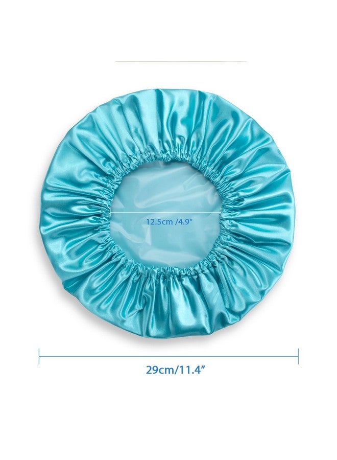 AmazerBath Shower Caps For Women Reusable Waterproof 4 Pack Women Shower Caps Reusable Eva Hair Cap For Shower Double Protection Layers Elastic Medium Size  - Image 3
