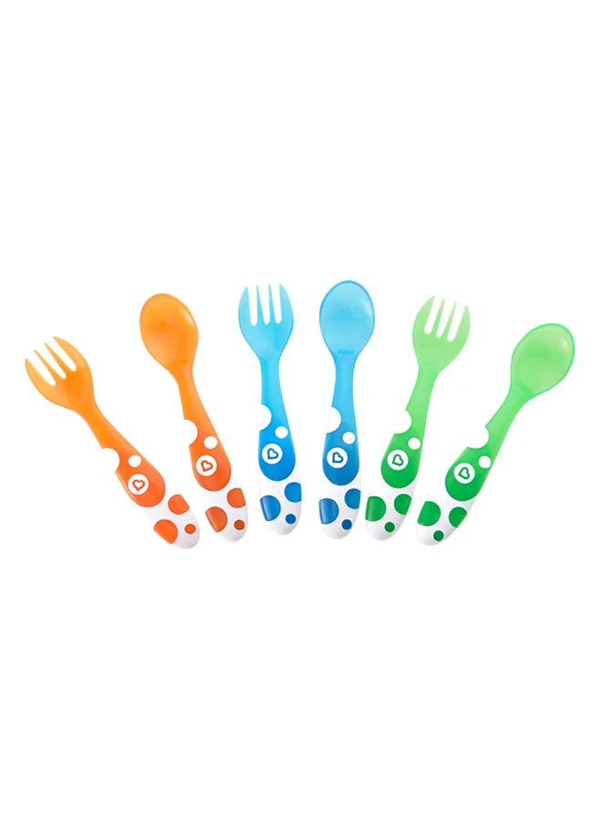 مونشكين Multi-coloured Forks and Spoons Set of 6 Set of 1