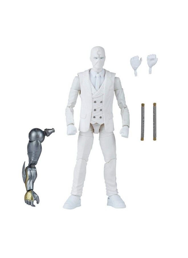 Legends Series Disney Plus Mr. Knight Mcu Series Action Figure 6 Inch Collectible Toy Includes 4 Accessories And 1 Build A Figure Part White