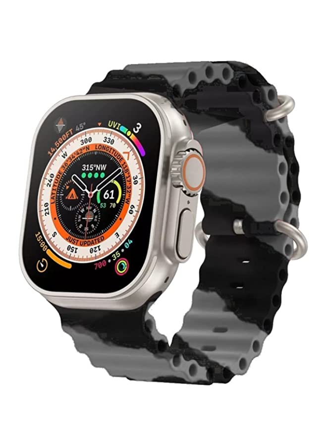 IAF Silicone Ocean Band Strap for Apple Watch Ultra 8 49mm