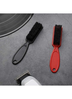 Patelai 12 Pieces Barber Blade Cleaning Brush Clipper Cleaning Nylon Brush Clipper Cleaner Brush Barber Styling Brush Tool For Men (Black Red)  - Image 3