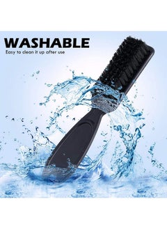 Patelai 12 Pieces Barber Blade Cleaning Brush Clipper Cleaning Nylon Brush Clipper Cleaner Brush Barber Styling Brush Tool For Men (Black Red)  - Image 5