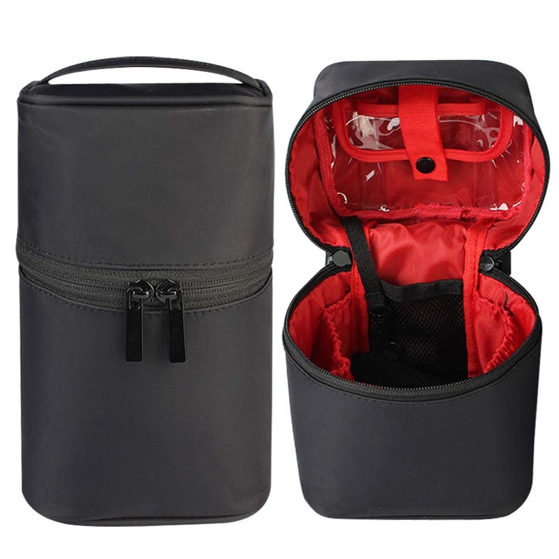 Bysiter Makeup Bag Travel Cosmetic Bag 7.5x5.5x4.4 Inch Makeup Brush Holder Organizer Cute Portable Artist Toiletry Storage Bag Cosmetics Case for Women - Image 2