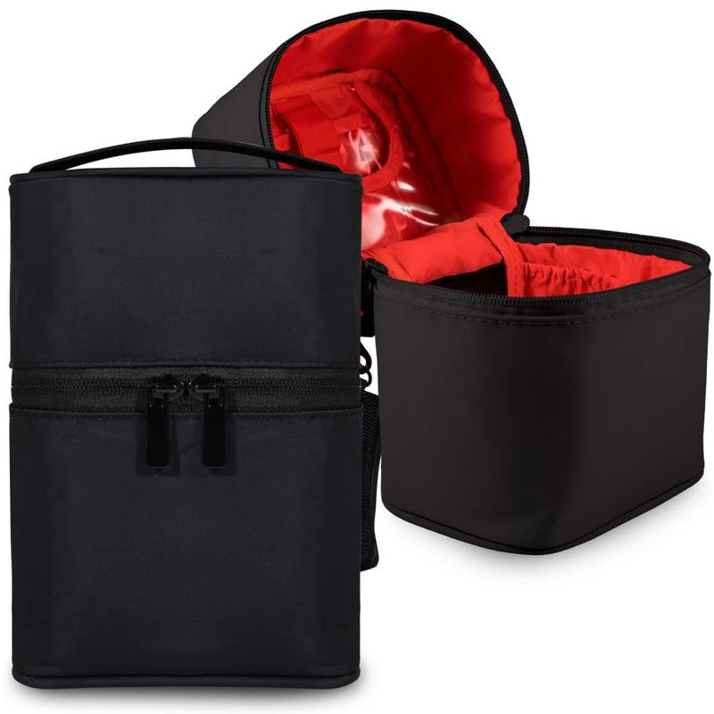 Bysiter Makeup Bag Travel Cosmetic Bag 7.5x5.5x4.4 Inch Makeup Brush Holder Organizer Cute Portable Artist Toiletry Storage Bag Cosmetics Case for Women - Image 1