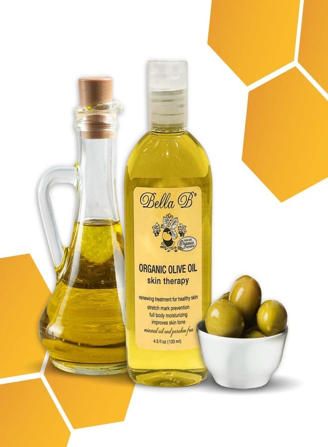Bella B Organic Olive Oil 4.5 oz - Pregnancy Stretch Mark Prevention Oil - Made with Organic Olive Oil - Maintains Skin Elasticity to Reduce Scars and Stretch Marks - Use Daily for Healthy Skin - Image 1