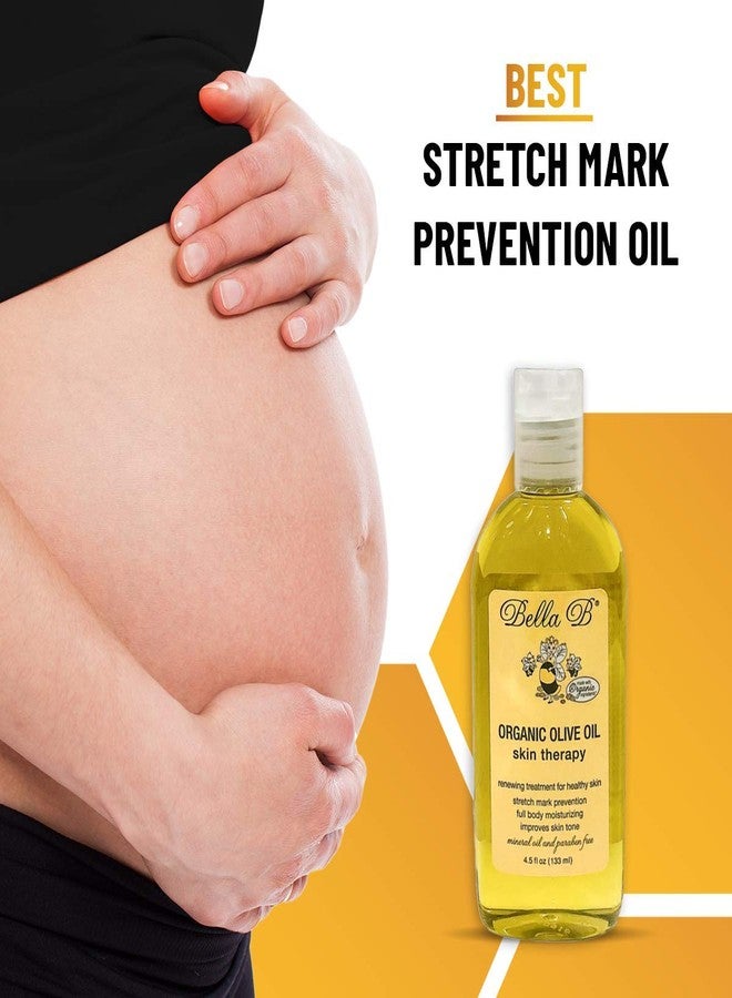 Bella B Organic Olive Oil 4.5 oz - Pregnancy Stretch Mark Prevention Oil - Made with Organic Olive Oil - Maintains Skin Elasticity to Reduce Scars and Stretch Marks - Use Daily for Healthy Skin - Image 2