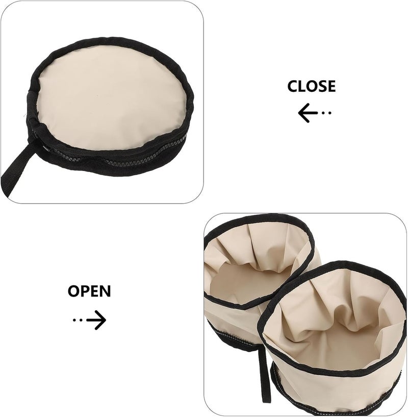 DOITOOL Foldable Oxford Cloth Dog Bowl with Zipper Portable Waterproof Pet Food and Water Bowl 17cm Diameter 11cm Height Travel Outdoor Feeding Dish for Dogs - Image 3
