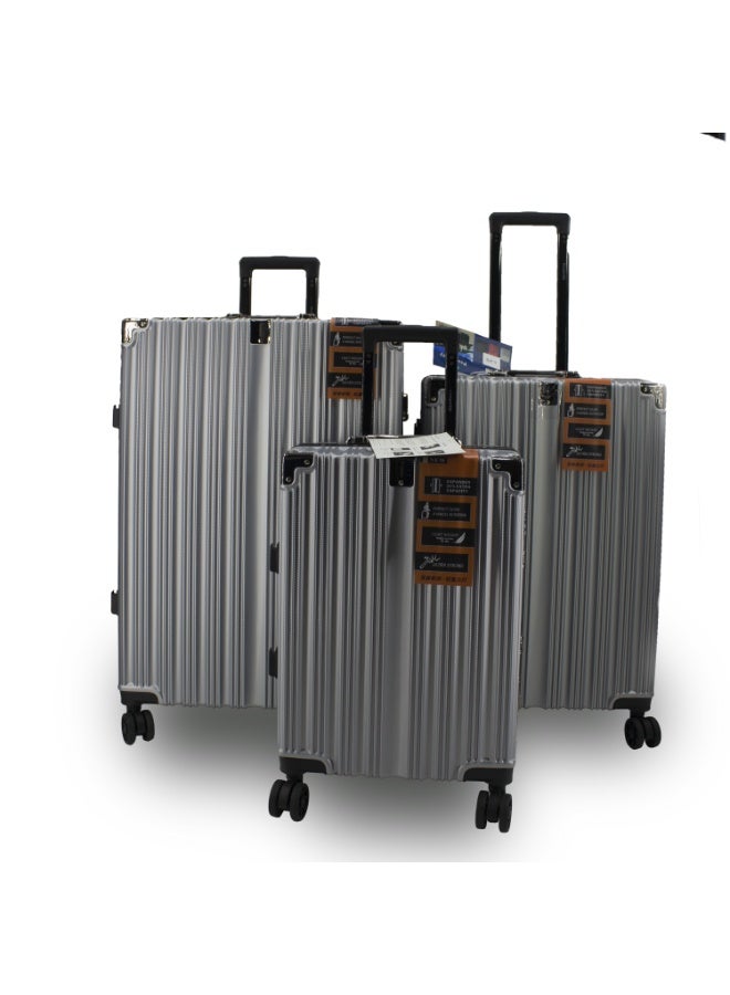 الازدهار حقيبة سفر بإطار ألمنيوم بتصميم انسيابي - عجلات دوارة هادئة بزاوية 360 درجة، ألوان متعددة - Image 1