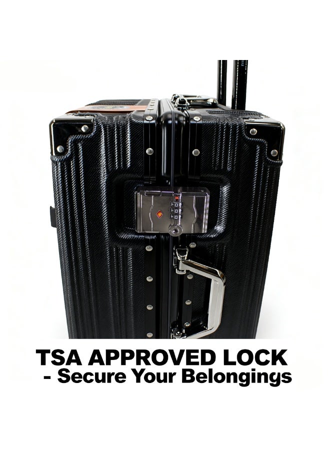 الازدهار حقيبة سفر بإطار ألمنيوم بتصميم انسيابي - عجلات دوارة هادئة بزاوية 360 درجة، ألوان متعددة - Image 5