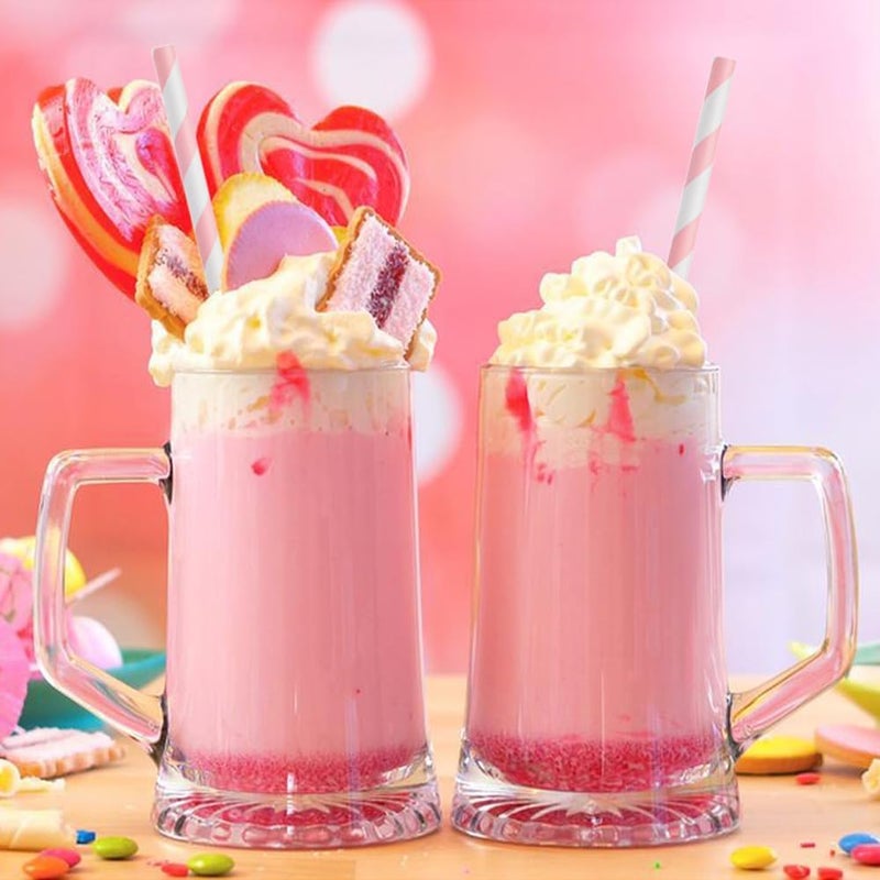ALINK 100 Counts Stripe Paper Straws (Light Pink) - Image 5