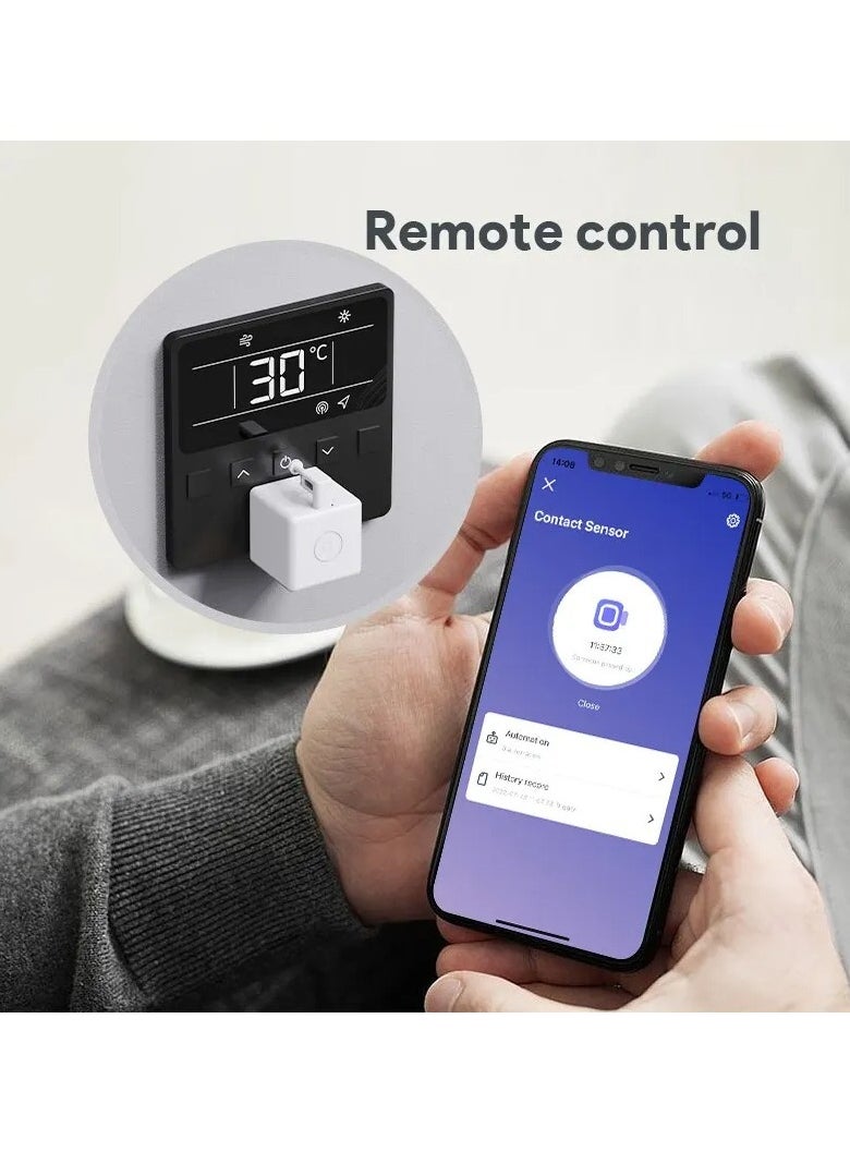 TUYA - Fingerbot Plus Smart Button, Compact And Durable Smart Switch Pusher Bot, Bluetooth Finger Robot Remote Control, App And Timer Control Smart Robot Button, (1pc, Zigbee Black) - Image 1