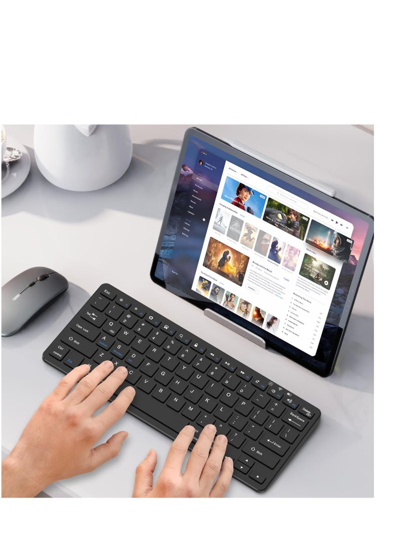 Generic - Bluetooth Keyboard Silent Keyboard for Ipad Bluetooth Keyboard Compatible for Ipad 10.2''/9.7'', Ipad Pro 11''/Ipad Pro 12.9'' Wireless Bluetooth Keyboard for Windows Ios Android - Image 1