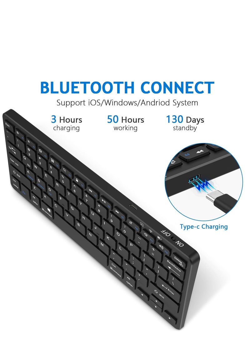 Generic - Bluetooth Keyboard Silent Keyboard for Ipad Bluetooth Keyboard Compatible for Ipad 10.2''/9.7'', Ipad Pro 11''/Ipad Pro 12.9'' Wireless Bluetooth Keyboard for Windows Ios Android - Image 1