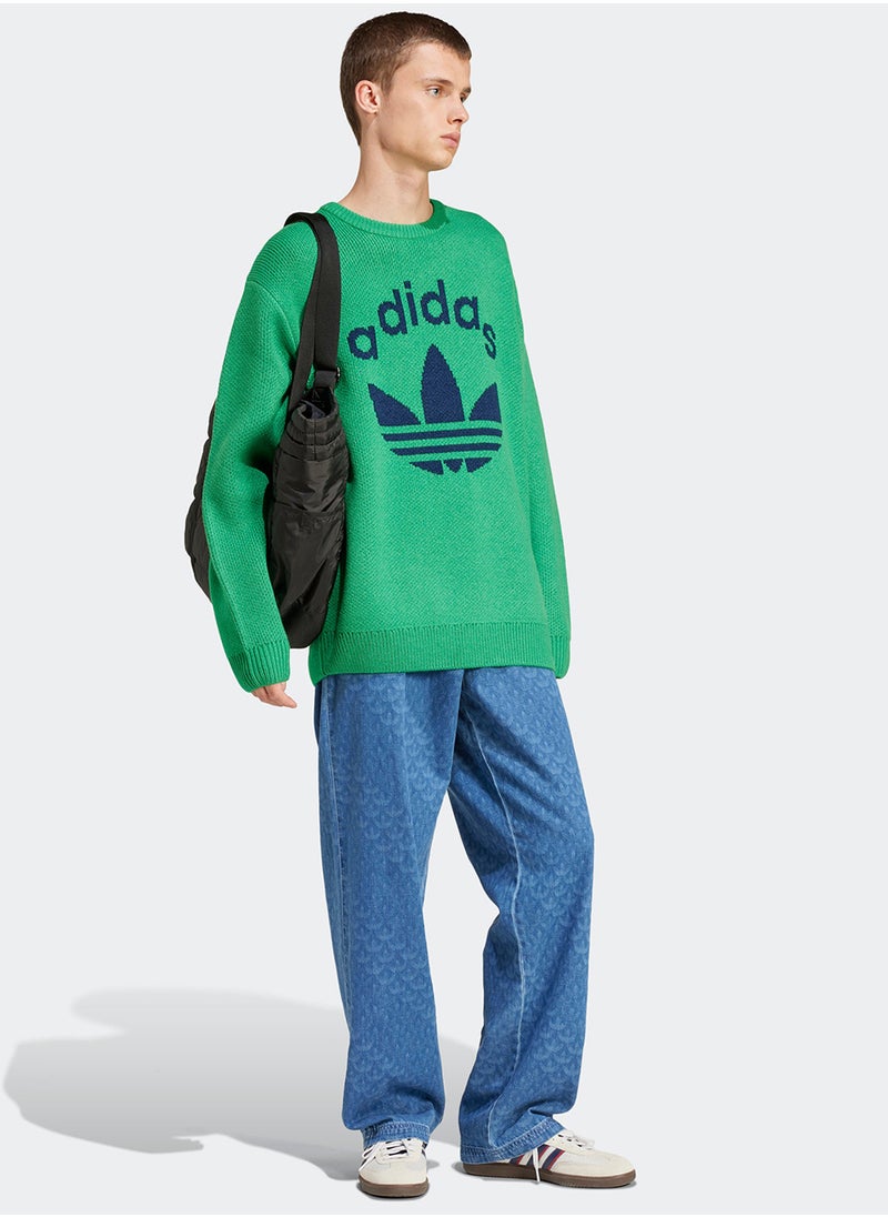Adidas Logo Knitted Sweatshirt  - Image 5