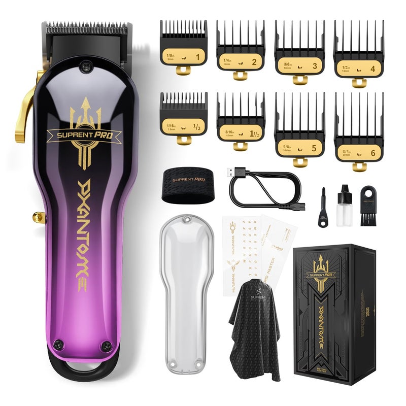 SUPRENT PRO Professional Hair Clippers for Men- Premium Barber Clippers with Brushless Motor- Rechargeable Haircutting Kit with DIY Customizable Casing- Gift for Men - Image 1