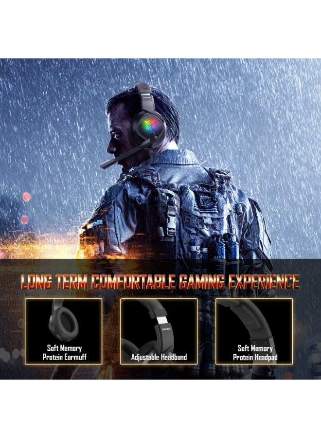 onikuma K19 Gaming Wired Headset With Microphone For PS4/PS5/XOne/XSeries/NSwitch/PC - Image 5