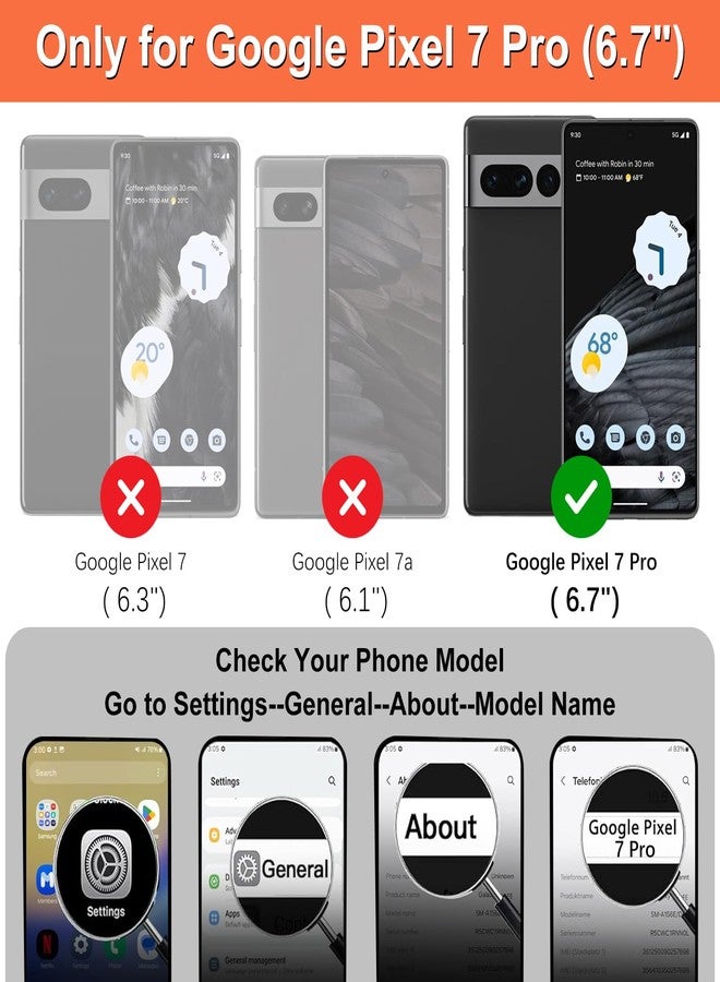 آي كوفر كايس جراب iCoverCase لهاتف Google Pixel 7 Pro، جراب محفظة مع حامل بطاقات، وحامل مدمج، مصنوع من جلد البولي يوريثان، مزود بحبل قابل للتعديل، ومشبك مغناطيسي، وجيب بسحاب، وغطاء قلاب (أسود). - Image 2