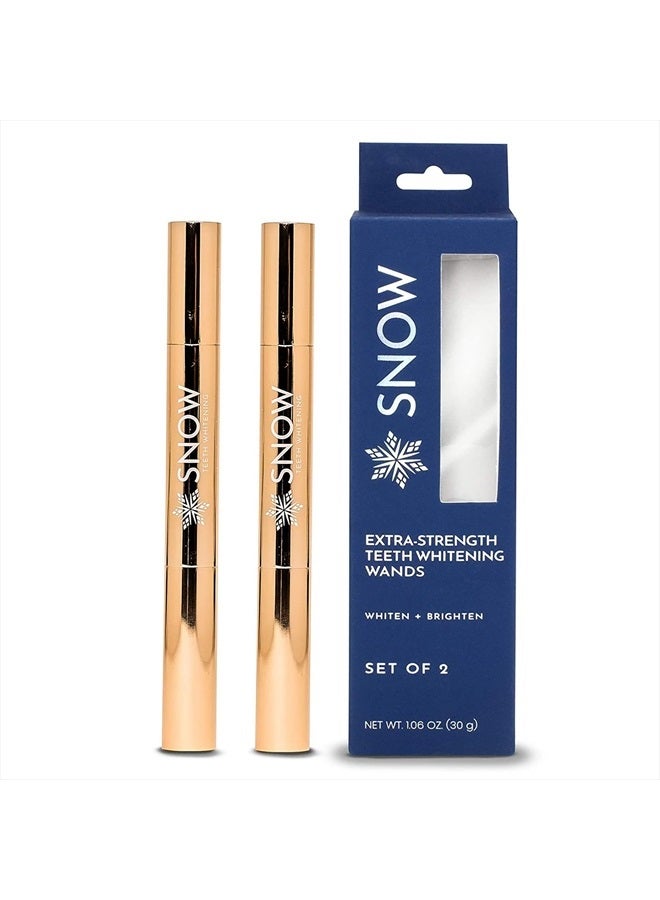 Snow سيروم تبييض الأسنان بقوة إضافية من سنو - قلم تبييض الأسنان للعناية بالفم - قلم تبييض لإزالة البقع وأسنان أكثر بياضًا - مبيض الأسنان مع كارباميد وبيروكسيد الهيدروجين - عبوتان - Image 1