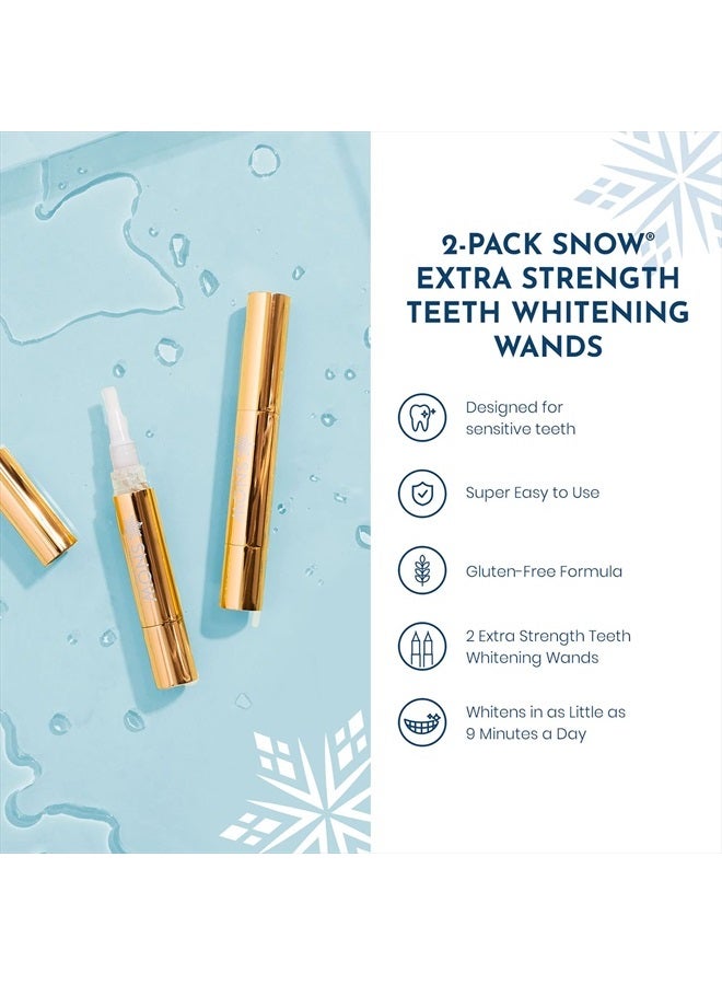 Snow سيروم تبييض الأسنان بقوة إضافية من سنو - قلم تبييض الأسنان للعناية بالفم - قلم تبييض لإزالة البقع وأسنان أكثر بياضًا - مبيض الأسنان مع كارباميد وبيروكسيد الهيدروجين - عبوتان - Image 3