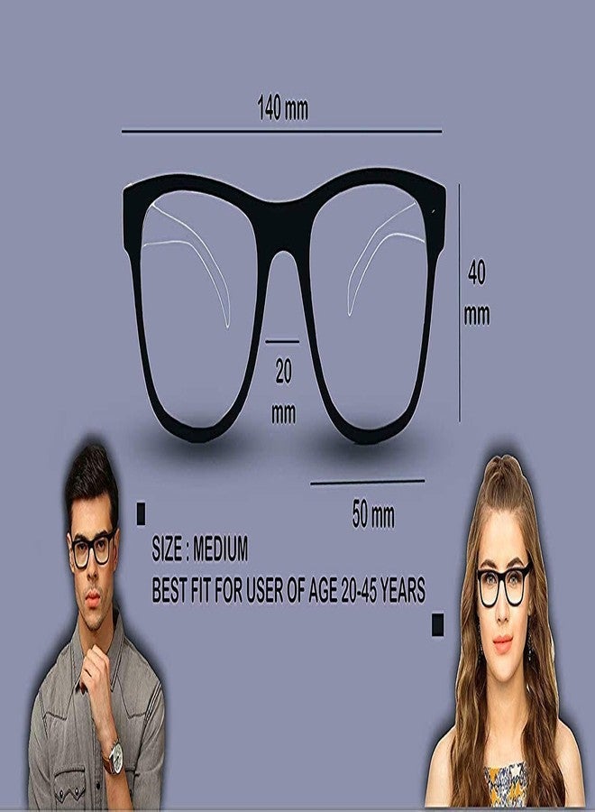 Optify® Premium Blue Cut Power Navigator Spectacles with Anti-glare for Eye Protection from UV by Computer Tablet Laptop Mobile (Unisex)(+2.00) - Image 5