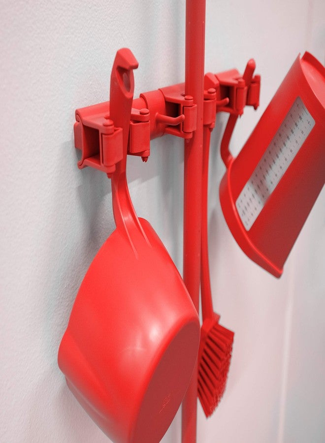 Vikan 10116 Hi-Flex Wall Bracket, 3 Grip Holders, 2 Hooks 16.5", PP/TPE/PAI, Yellow - Image 3