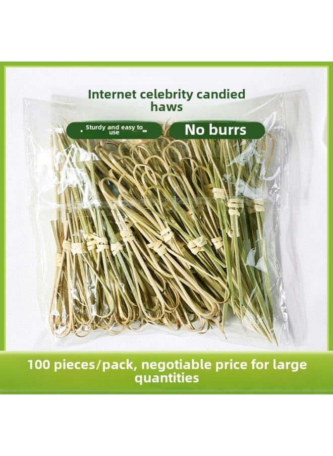Generic - Mini Sugar-Coated Berry String Sticker Bamboo Sticker Disposable Special Material Net Red Small String Fruit Sticker Tool-Specifications:Green Skin Red Beads/12cm /50 - Image 1