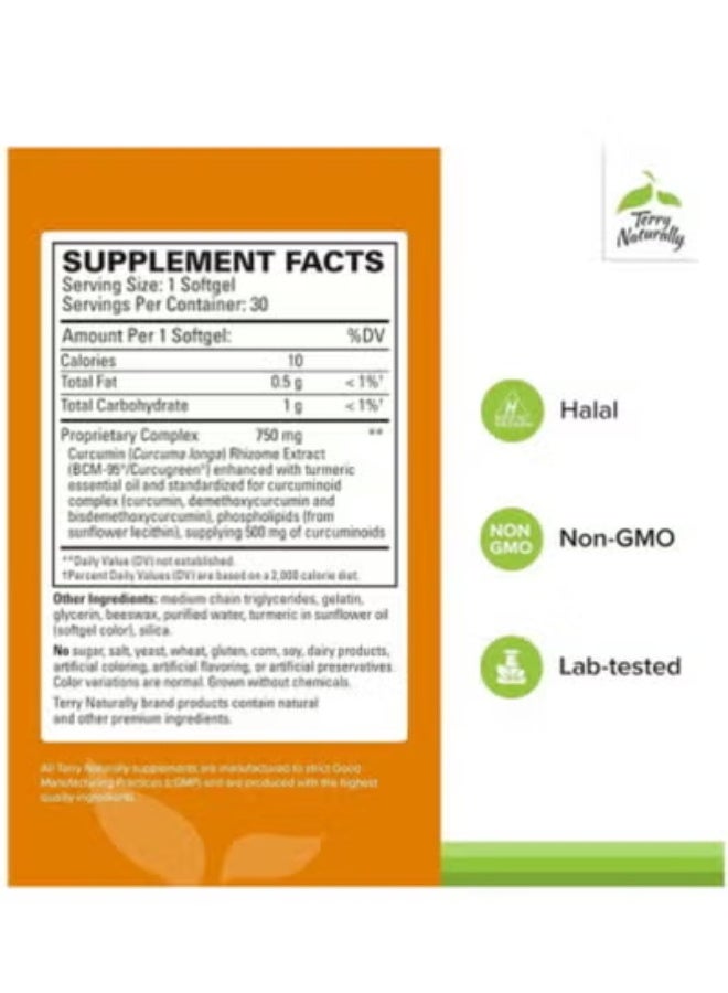 Terry Naturally Curcumin Softgels 60 Capsules - Image 5