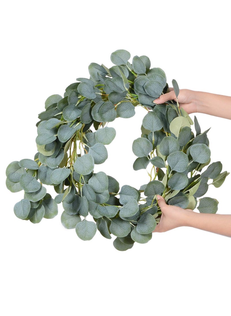 Artiflr Artiflr 3Pack Artificial Eucalyptus Garland  6 ft Faux Silk Eucalyptus Leaves Vines Handmade Garland Greenery Wedding Backdrop Arch Wall Decor  - Image 3