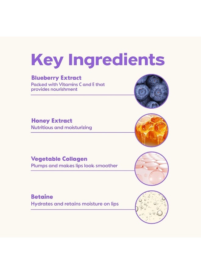 frudia Blueberry Hydrating Honey Lip Balm 10ml —  With Honey & Blueberry — Deep Moisturizing, Exfoliating, Plumping & Glossy Lip Balm for Dry, Chapped Lips, 0.33 oz - Image 3