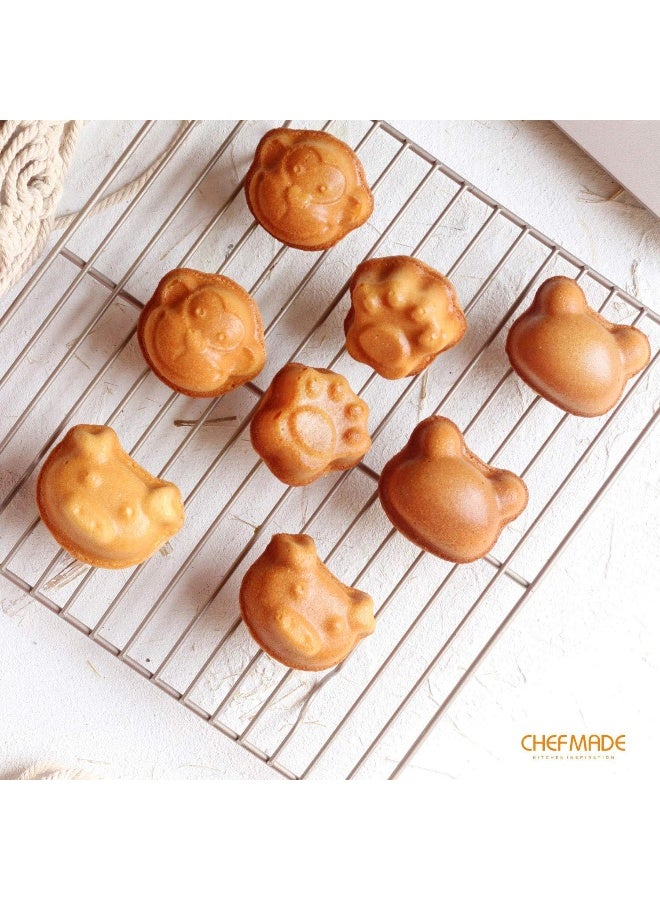 CHEFMADE Baking and Cooling Rack, 10.8-Inch Non-Stick Square Wire Rack for Oven Baking (Champagne Gold) - Image 5