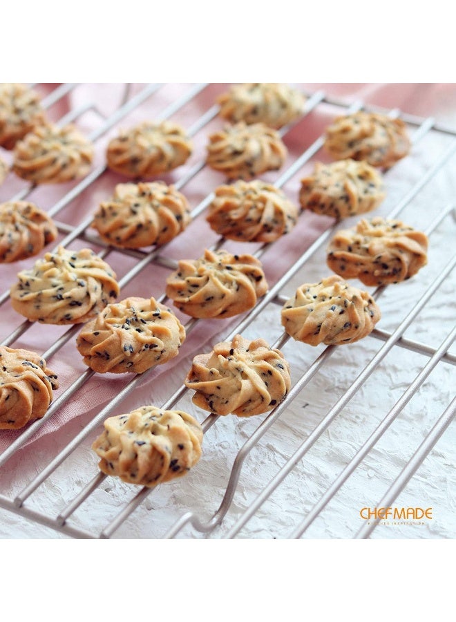 CHEFMADE Baking and Cooling Rack, 10.8-Inch Non-Stick Square Wire Rack for Oven Baking (Champagne Gold) - Image 3