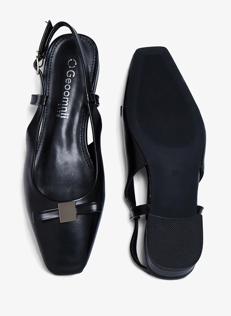 Geoomnii BLACK Geoomnii Closed Flat Shoes for Women – Comfortable Slip-On Ballet Flats for Office, Daily Wear & Casual Use for Women | Best Price UAE