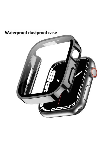 For Apple Watch 10 46mm Waterproof Case Ultra Protective Integrated Electroplating Dustproof Version With Frosted Surface-Color:(Frosted White) Bare Shell-Appearance Size:49mm