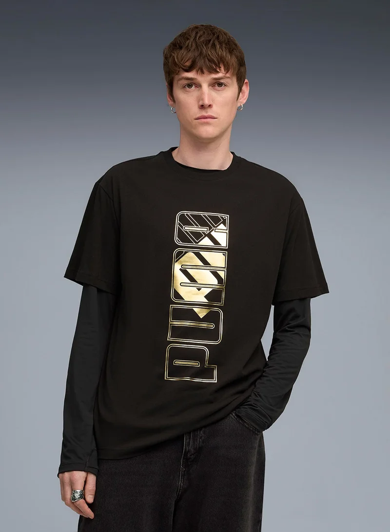 PUMA Maximal Metallic Relaxed T-Shirt