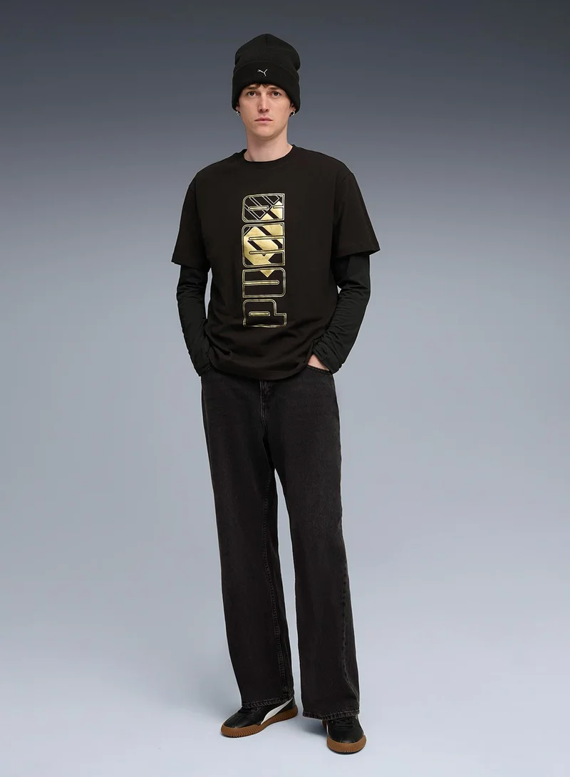 PUMA  Maximal Metallic Relaxed T-Shirt for Men | Best Price UAE